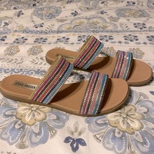 Steve Madden Sandals - Rainbow Rhinestone Sparkly!